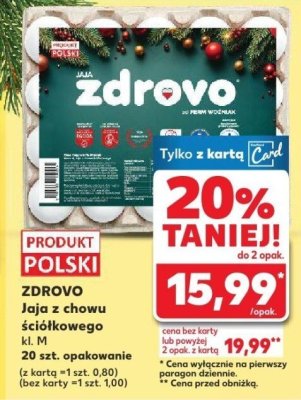 Jaja Zdrovo z chowu klatkowego M promocja w Kaufland