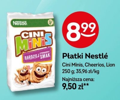 Płatki Nestlé Cini Minis, Cheerios, Lion promocja w Żabka