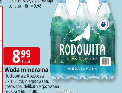 Woda mineralna Rodowita z Roztocza promocja w Leclerc