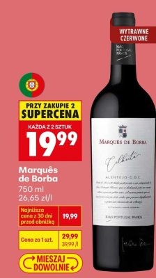 Wino Marqués de Borba wytrawne czerwone promocja w Biedronka