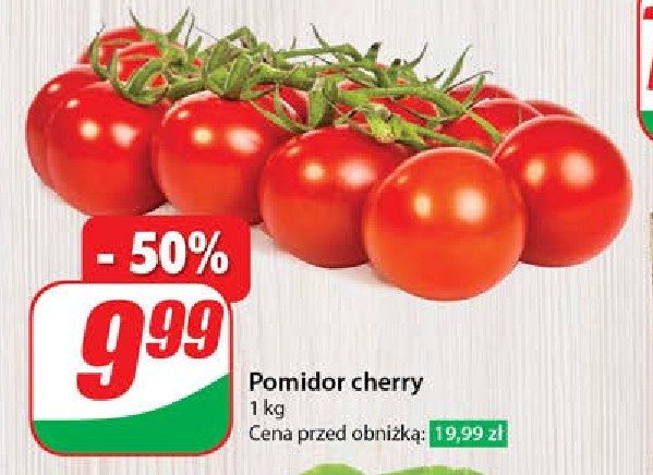 Pomidory cherry czerwone promocja w Dino