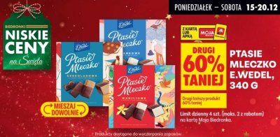 Ptasie Mleczko waniliowe promocja w Biedronka