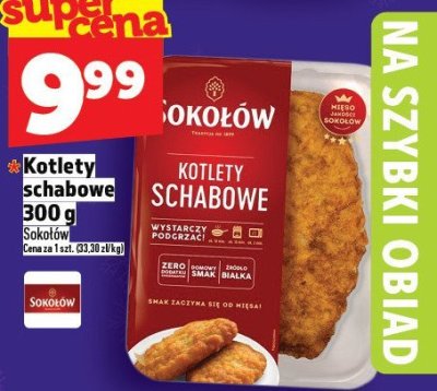 Kotlety schabowe Sokołów 300g promocja w TOPAZ