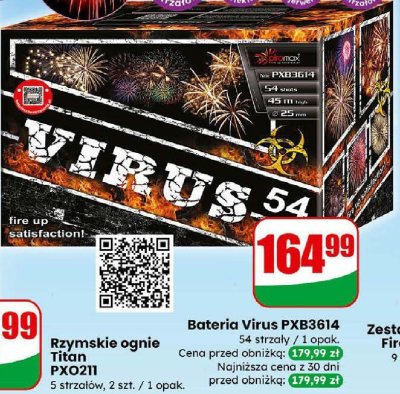 Bateria fajerwerki Virus PXB3614 promocja w Dino