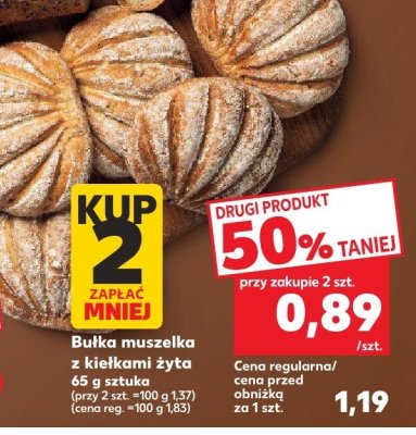 Bułka muszelka z kiełkami żyta 134 g promocja w Kaufland