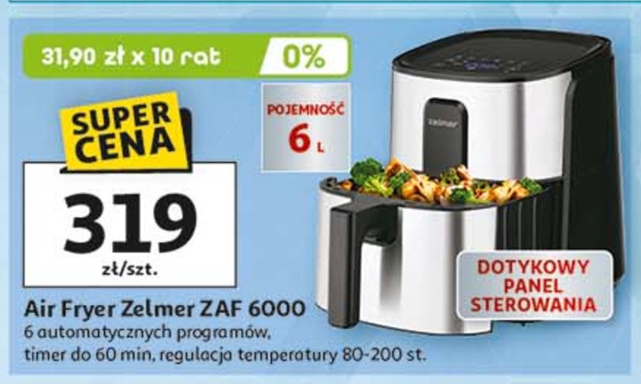 Air fryer zaf 6000 Zelmer promocja w Auchan