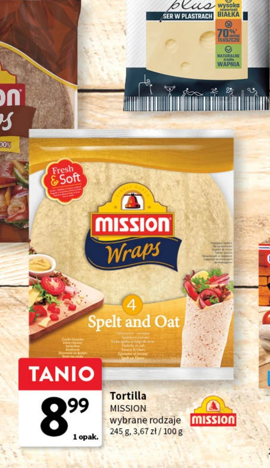 Wraps spelt and oat Mission promocja w Intermarche