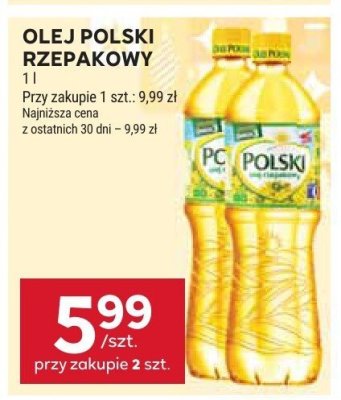 Olej polski rzepakowy promocja w Stokrotka