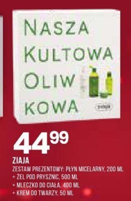 Płyn Ziaja zestaw prezentowy płyn micelarny + żel pod prysznic + mleczko do ciała + krem do twarzy promocja w Drogerie Natura