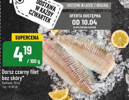 Dorsz czarniak filet bez sk贸ry Rybhand promocja