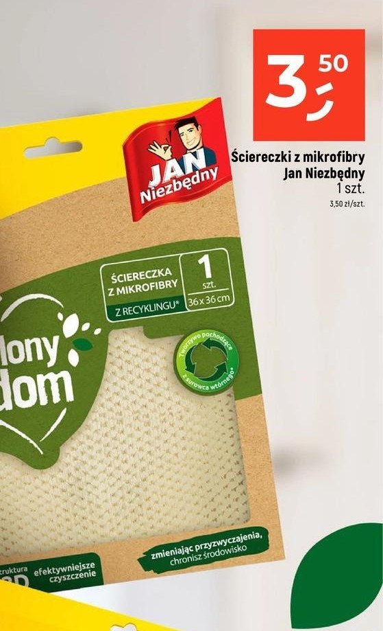 Ścieka z mikrofibry Jan niezbędny zielony dom promocja w Dealz