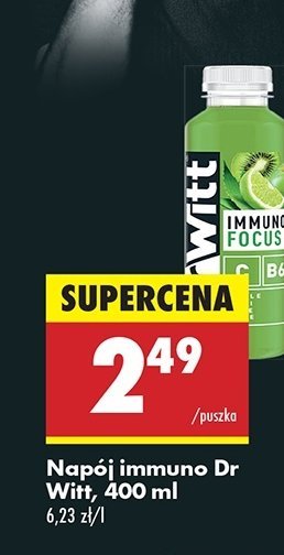 Napój focus immuno Dr witt promocja w Biedronka
