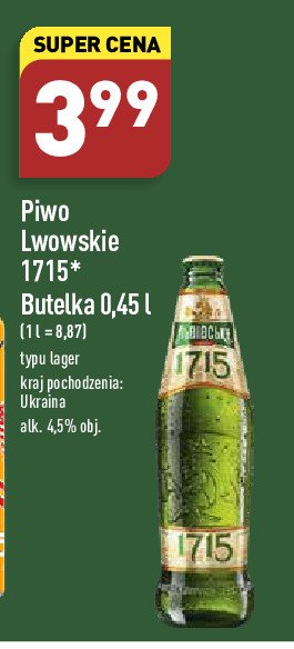 Piwo Lwowskie 1715 promocje
