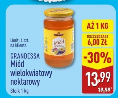 Miód wielokwiatowy nektarowy promocja w Aldi
