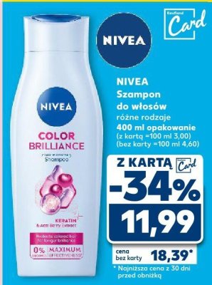 Szampon do włosów NIVEA różne rodzaje 400 ml promocja w Kaufland