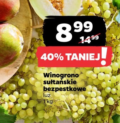 Winogrona sułtańskie bezpestkowe promocja