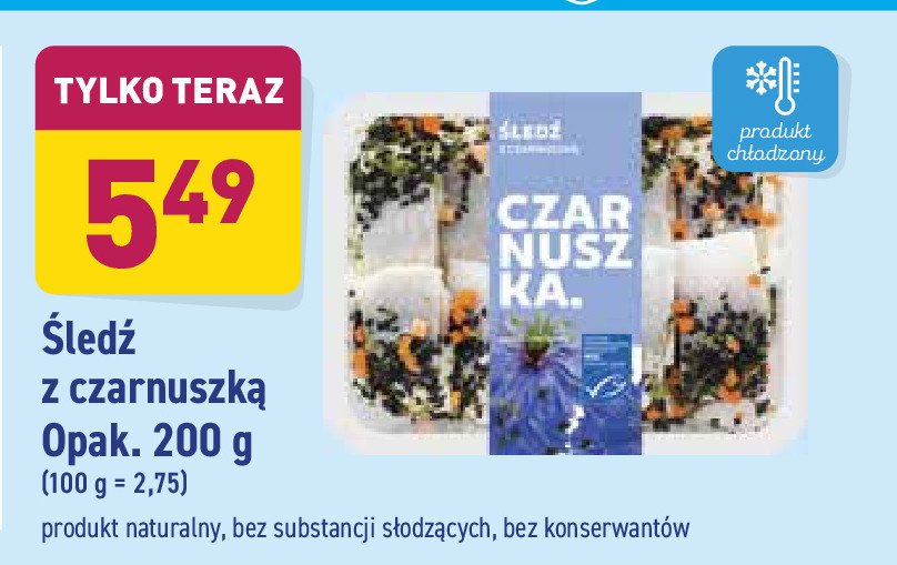 Śledź z czarnuszką promocja