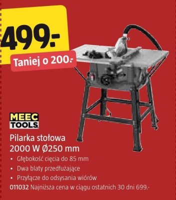 Pilarka stołowa MeecTools 2000 W Ø250 mm promocja w Jula