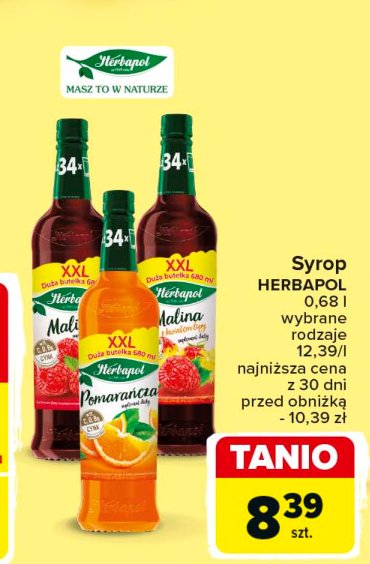 Syrop malina z kwiatem lipy Herbapol owocowa spiżarnia promocja