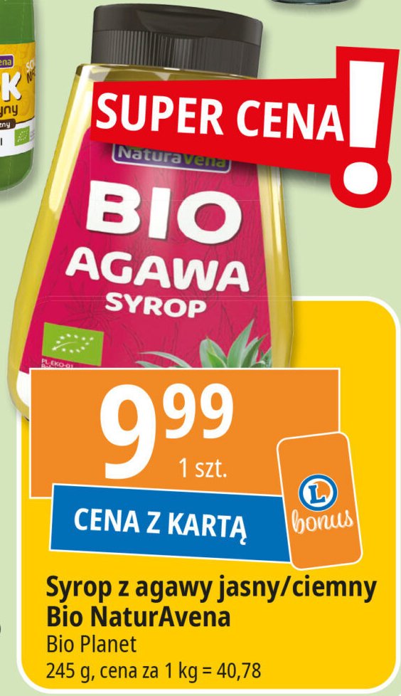 Syrop z agawy ciemny Naturavena promocja