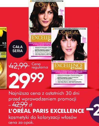 Farba do włosów 400 L'oreal excellence creme promocja w Super-Pharm