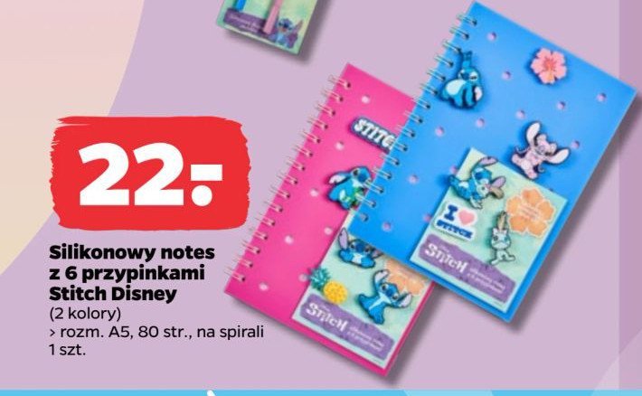 Notes silikonowy stitch a5/80 k promocja w Netto