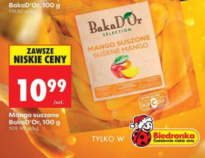 Mango suszone BakaD'Or promocja w Biedronka