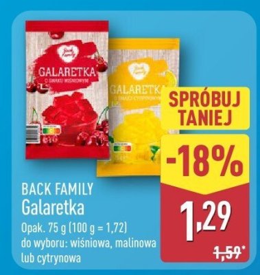 Galaretka malinowa  promocja w Aldi