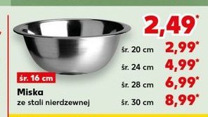 Miska nierdzewna 24 cm promocja w Kaufland