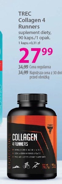 Suplement diety collagen 4 runners Trec endurance promocja w Hebe