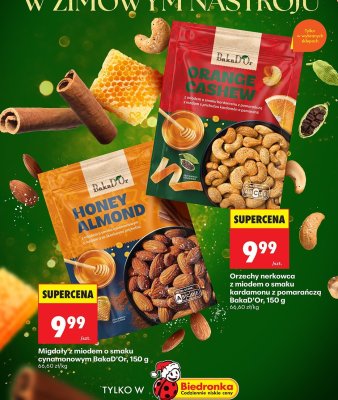 Migdały z miodem o smaku cynamonowym BakaD'Or promocja w Biedronka