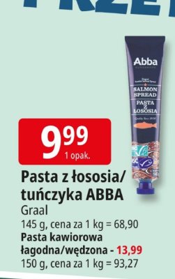 Pasta z łososia/tuńczyka ABBA Graal różne rodzaje 145 g promocja w Leclerc
