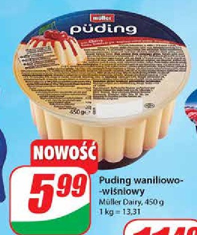 Pudding wanilia i wiśnia Muller promocja