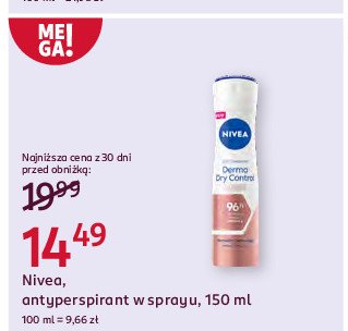 Dezodorant Nivea derma dry control promocja w Rossmann