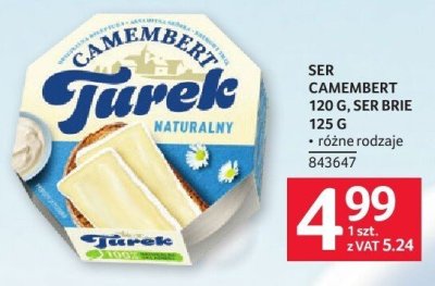 Ser Camembert CAMEMBERT 120 g, Ser Brie 125 g 843647 promocja w Selgros