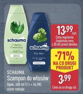Szampon do włosów SCHAUMA różne rodzaje promocja w Aldi
