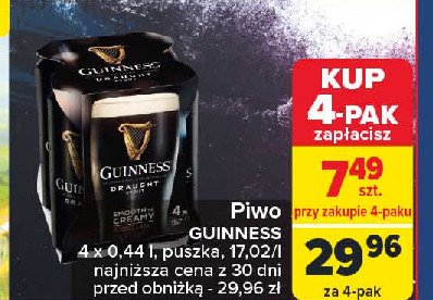 Piwo Guinness draught promocja