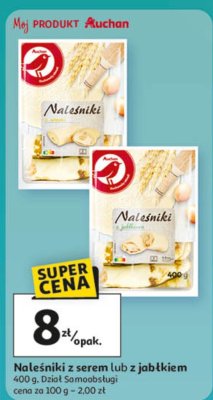 Naleśniki z serem lub z jabłkiem 400 g. Dział Samoobsługi promocja w Auchan