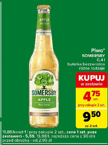 Piwo Somersby apple blend 2016 promocja