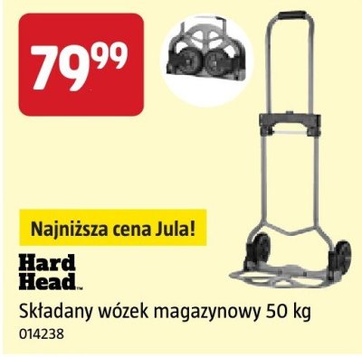 Składany wózek magazynowy 50 kg Hard Head promocja w Jula