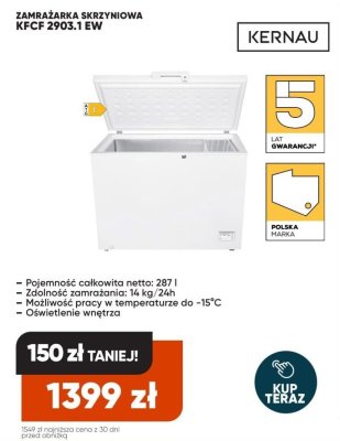 Zamrażarka skrzyniowa KFCF 2903.1 EW promocja w Max Elektro