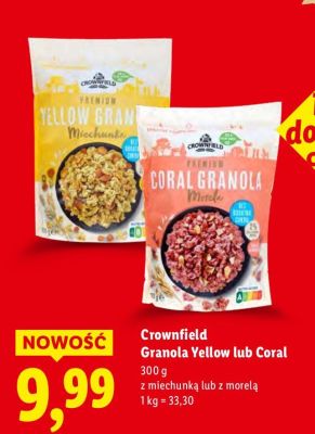 Granola Yellow z miechunką Crownfield promocja w Lidl
