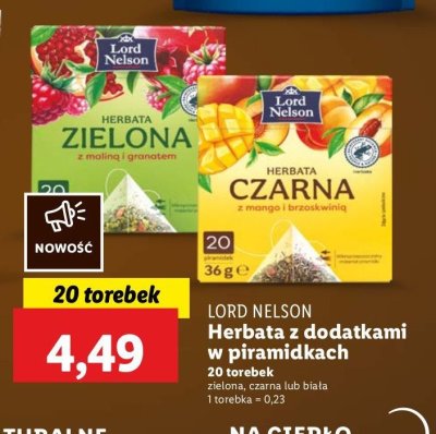 Herbata zielona z malin膮 i granatem Lord nelson promocja