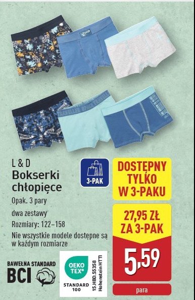 Bokserki L&d promocja w Aldi