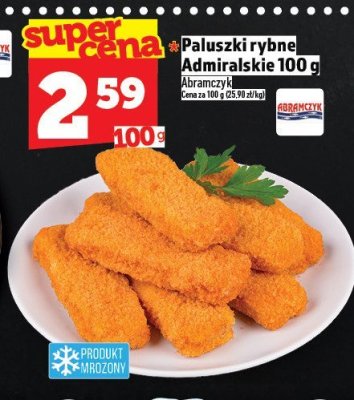 Paluszki rybne Admiralskie 100 g Abramczyk promocja w TOPAZ