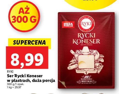 Ser rycki koneser - plastry Ryki promocje
