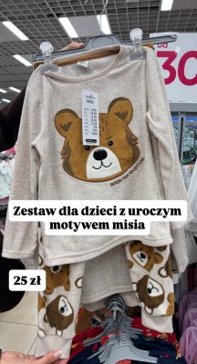 Zestaw dla dzieci z motywem misia  promocja w Pepco