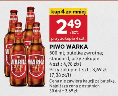 Piwo Warka radler apple Grupa żywiec warka promocja w Stokrotka