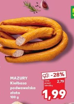 Kie艂basa podwawelska z艂ota Mazury e艂k promocja