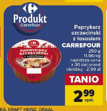 Paprykarz szczeciński z łososiem Carrefour classic promocja